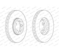 Disco freno FERODO DDF2470-1 anteriore, ventilato, 1 Pezzo