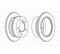 Disco freno FERODO FCR230A posteriore, pieno, 1 Pezzo