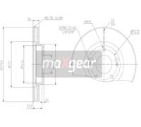 Maxgear Dischi Freno Anteriore L+R per Kia Cee'D Carens Hyundai Tucson IX20