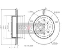 Disco freno (per unità) MAXGEAR 19-1045 per OPEL AGILA 1.2 16V (F68)