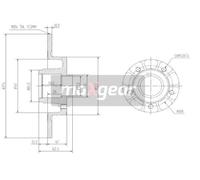 MAXGEAR Disco freno 19-1276 pieno assale posteriore per Renault Laguna II