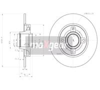 MAXGEAR Discofreno per CITROËN PEUGEOT 19-1909