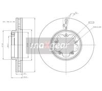 2x Originale MAXGEAR Disco Freno 19-3231 per Ford