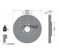 TEXTAR 92145103 Disco freno per ALFA ROMEO,JEEP,JEEP (GAC FCA)