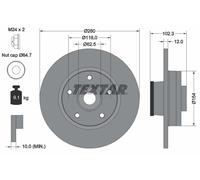 Disco freno (per unità) TEXTAR 92153703 per RENAULT TRAFIC