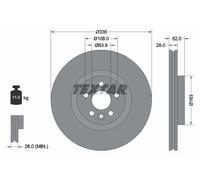 Disco freno (per unità) TEXTAR 92168203 per VOLVO V60 2.0 D3 / D4