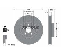 Textar Dischi freno 92171905 Ø335 mm forati ventilazione interna anteriore 2x per Mercedes Classe S