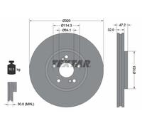 Disco freno (per unità) TEXTAR 92194900 per HONDA ACCORD 2.2 i-DTEC (CU3)