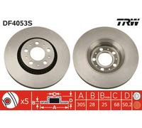Disco freno TRW DF4053S anteriore, ventilato, 1 Pezzo