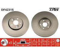 Disco freno TRW DF4231S anteriore, ventilato, 1 Pezzo