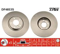 TRW disco freno DF4853S ventilato diametro 348 spessore 30 mm 5 fori