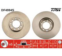 Disco freno (per unità) TRW DF4994S per IVECO DAILY V Camionnette