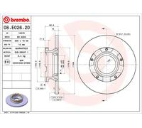 Disco freno (per unità) BREMBO 08.E026.20 per FORD TRANSIT 2.0 TDCi