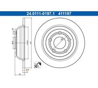 Disco freno pieno 24.0111-0197.1 ATE per FORD PUMA