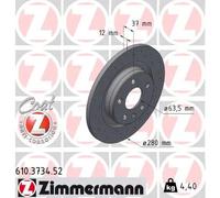 ZIMMERMANN 610.3734.52 Disco freno per VOLVO,VOLVO ASIA