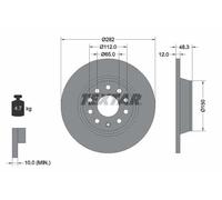 Disco freno TEXTAR 92140803 posteriore, pieno, 1 Pezzo