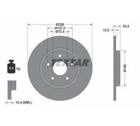 Disco freno TEXTAR 92286003 posteriore, pieno, 1 Pezzo