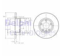 DELPHI BG2898 Disco freno per VW