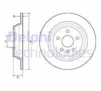 Disco freno pieno BG4804C DELPHI per FORD S-MAX GALAXY III GALAXY MK III VAN