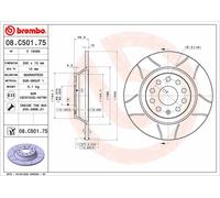 DISCO FRENO POSTERIORE BREMBO 08C50175