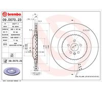 BREMBO disco freno 09.D070.23 ventilazione interna diametro 396 spessore 26 mm 5 fori