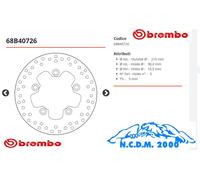 DISCO FRENO POSTERIORE BREMBO 68B40726 per SUZUKI 250 AN M SKYWAVE 2007-2008