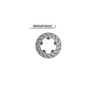 Ng 1024349 Round Brake Disc Argento