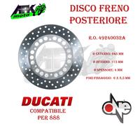 Disco Freno Posteriore per Moto Ducati 888 dal 1993 al 1995