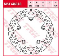 Disco freno posteriore TRW Lucas WAVE per Honda CTX 700 ('14-'17), NC 70
