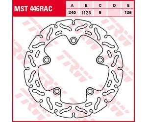 Disco freno posteriore TRW Lucas WAVE per Honda CTX 700 ('14-'17), NC 70