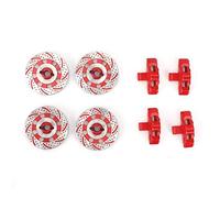 T best Disco Freno RC, Scala 1: 7 Controllo remoto in Lega di Alluminio Disco Freno Modello derapata Accessori Auto RC Accessori per Unlimited Desert Racer UDR 1/7 Auto RC(Rosso)