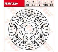 Disco Freno Rotondo Fluttuante TRW MSW220 Compatibile Con Suzuki RGV 250 1989