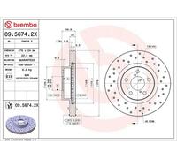 Disco freno SUBARU BRZ 2.0 09.5674.2X