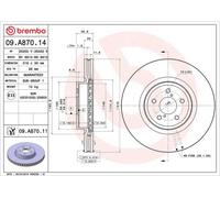 Disco freno SUBARU FORESTER 2.0 XT AWD 09.A870.11