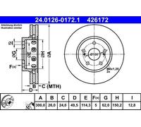 Disco freno SUZUKI KIZASHI 2.4 24.0126-0172.1 (1 pz)