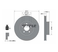 Disco freno TEXTAR 92115305 anteriore, ventilato, altamente carbonizzato, 1 Pezzo