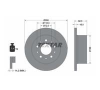 Disco freno TEXTAR 92116103 posteriore, voll, 1 pezzo