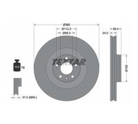 Disco freno TEXTAR 92122205, 1 Pezzo