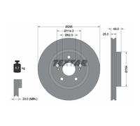 Disco freno TEXTAR 92156503 anteriore, ventilato, 1 Pezzo