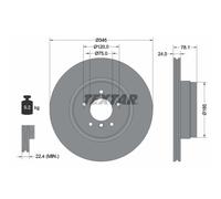 TEXTAR 92161205 Disco freno