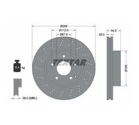 Disco freno TEXTAR 92165005, 1 Pezzo