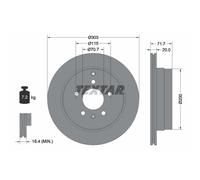 Disco freno TEXTAR 92165503 posteriore, ventilato, 1 Pezzo