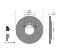 Disco freno TEXTAR 92170503 anteriore, ventilato, 1 Pezzo