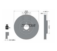 Disco freno TEXTAR 92173505 anteriore, ventilato, altamente carbonizzato, 1 Pezzo