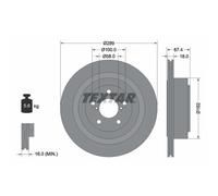 Disco freno TEXTAR 92173603 posteriore, ventilato, 1 Pezzo