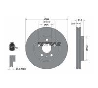 TEXTAR 92186905 Disco freno