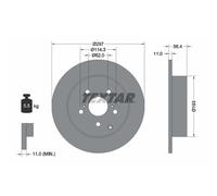 Disco freno TEXTAR 92222500 posteriore, pieno, 1 Pezzo