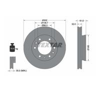 Disco freno TEXTAR 92253403 anteriore, ventilato, 1 Pezzo