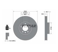 Disco freno TEXTAR 92262605 anteriore, ventilato, altamente carbonizzato, 1 Pezzo