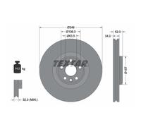 Disco freno TEXTAR 92301805 anteriore, ventilato, altamente carbonizzato, 1 Pezzo